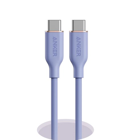 앤커 플로우 USB C to C타입 PD 고속충전 케이블 100W PPS호환, 90cm, 퍼플 그레이