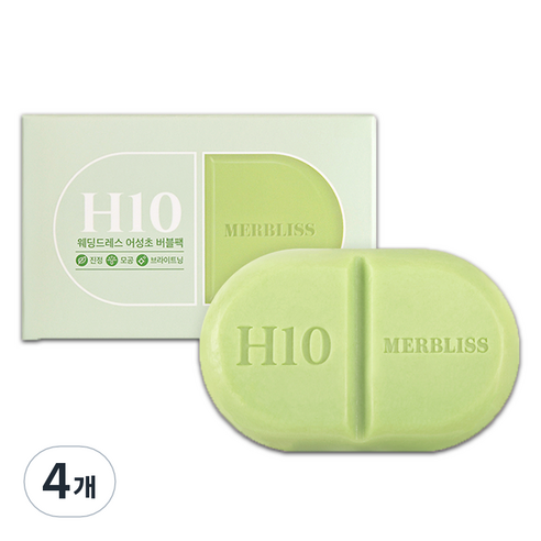 멀블리스 웨딩드레스 어성초 버블 세안비누 허브향, 108g, 4개