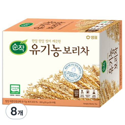 순작 유기농 보리차, 10g, 30개입, 8개
