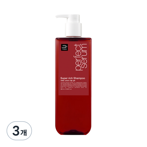 미쟝센 퍼펙트 슈퍼리치 세럼 샴푸 플로럴머스크향, 680ml, 3개