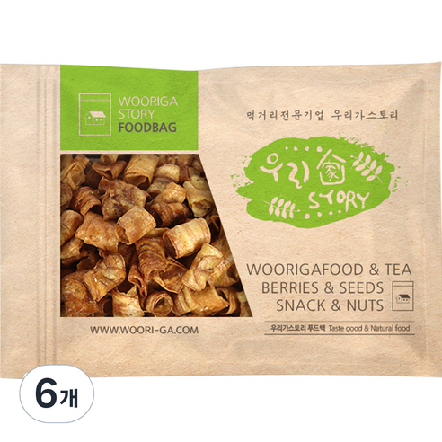 우리가스토리 롤 바나나칩, 500g, 6개