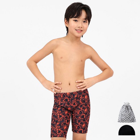 아쿠아티카 남아용 수영복 AQA205 + 스판수모 랜덤 발송 + 비닐백 세트