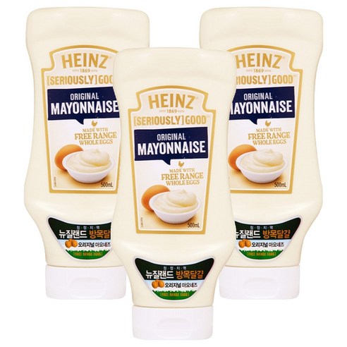 하인즈 굿 마요네즈, 500ml, 3개