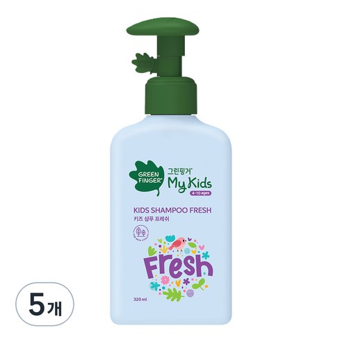그린핑거 마이키즈 샴푸 프레쉬, 5개, 320ml