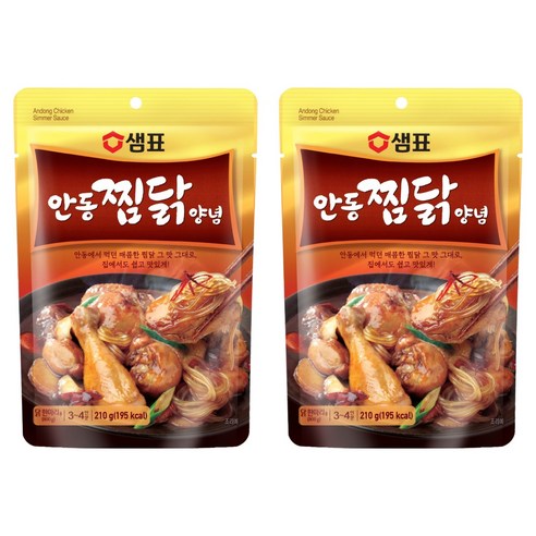 샘표 안동찜닭 양념, 210g, 2개