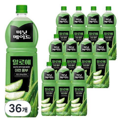 미닛메이드 알로에, 1.5L, 36개