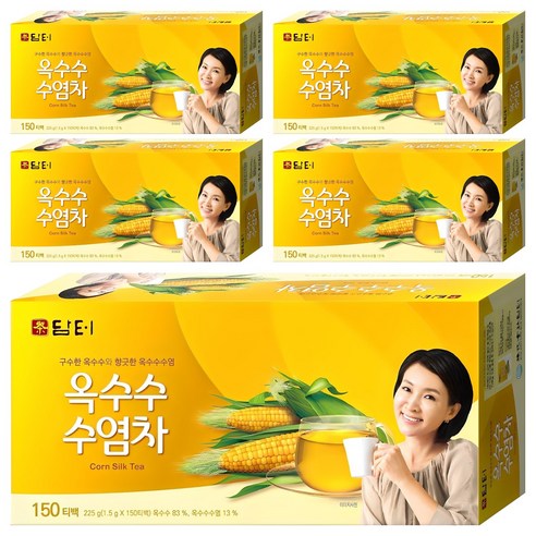 담터 옥수수 수염차, 1.5g, 150개입, 5개
