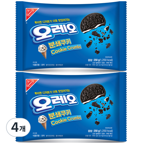 동서식품 오레오 분쇄쿠키, 4개, 250g
