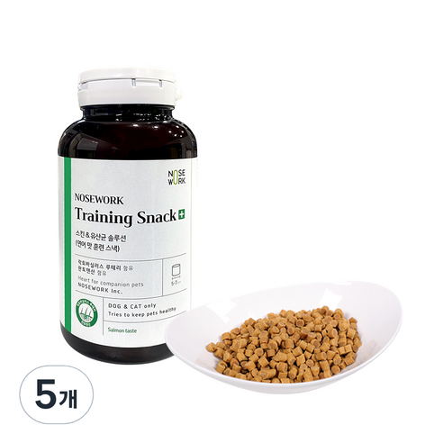 노즈워크 트레이닝 스낵 트릿, 연어맛, 150g, 5개