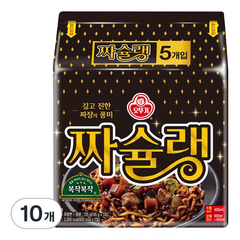 오뚜기 짜슐랭 145g x 5p, 10개