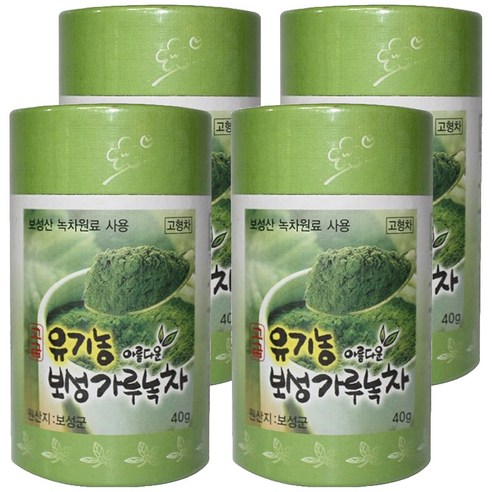 보성제다 유기농 아름다운 보성 가루녹차, 40g, 1개입, 4개