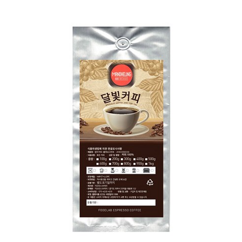 지오빈스 달빛커피 인도네시아 만델링 원두, 에스프레소(업소용), 500g