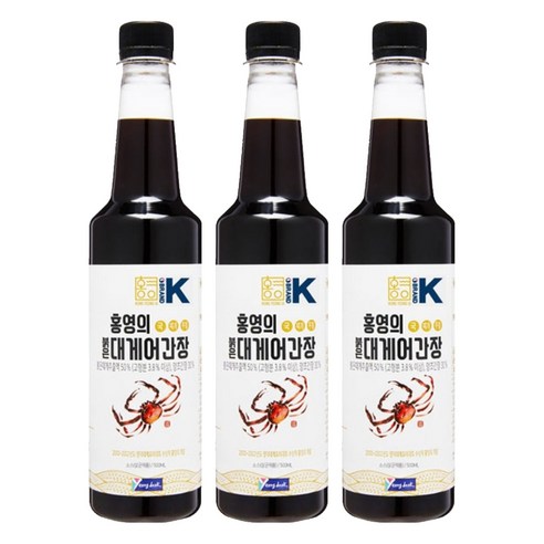 홍영의 붉은대게 어간장, 500ml, 3개