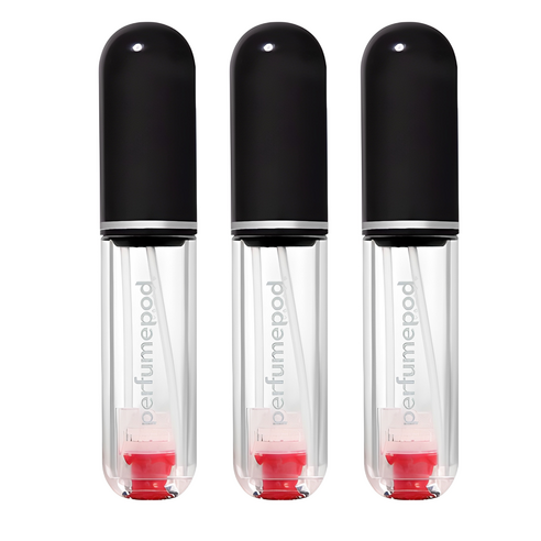 트라발로 퍼퓸팟 퓨어 펌핑식 충전 휴대용 향수공병 5ml, 블랙, 3개