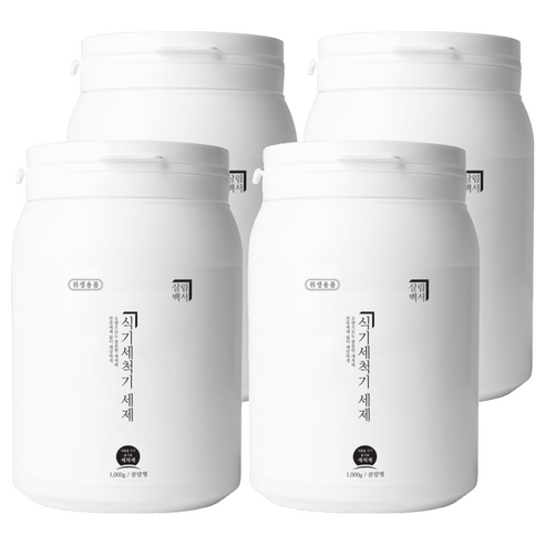 살림백서 식기세척기 1종세제 분말형, 1000g, 4개