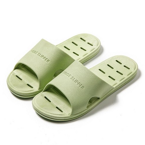 여성용 블럭마트 홈 PVC 미끄럼방지 욕실화, 그린, 1개