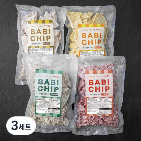 바비조아 현미로 만든 바비칩 75g x 4종 세트, 3세트