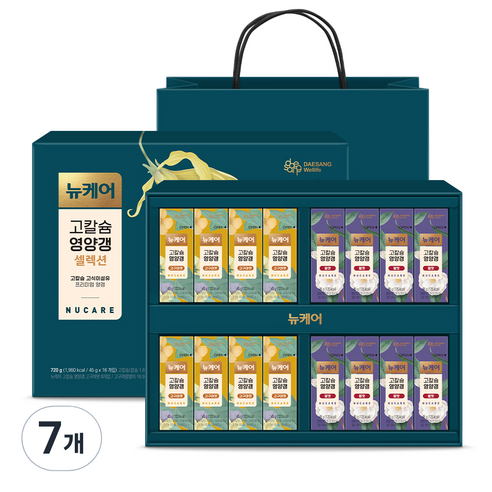 뉴케어 고칼슘 영양갱 셀렉션 16p + 쇼핑백, 720g, 7개