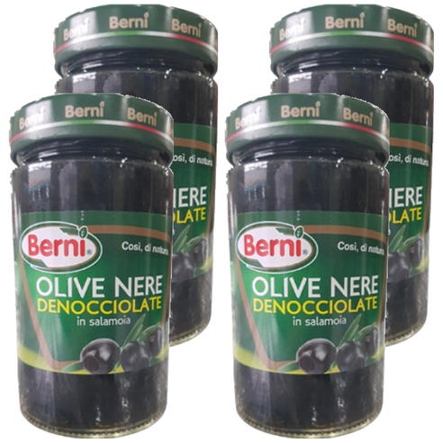 Berni 씨없는 블랙 올리브, 4개, 290g