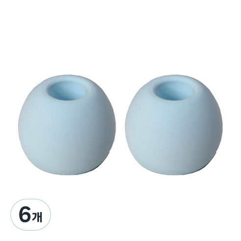 심플한 규조토 칫솔꽂이 원형, 블루, 6개
