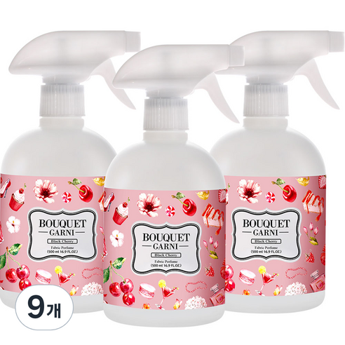 부케가르니 섬유탈취제, 500ml, 9개, 블랙체리