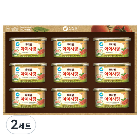 청정원 가족사랑 1호 선물세트 + 쇼핑백, 2세트