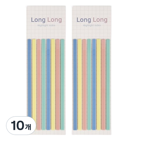 슈퍼쌤 Long Long 하이라이트 인덱스, 파스텔, 160개입, 10개