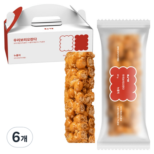 편식공장 우리보리오란다 누룽지 18p, 360g, 6개
