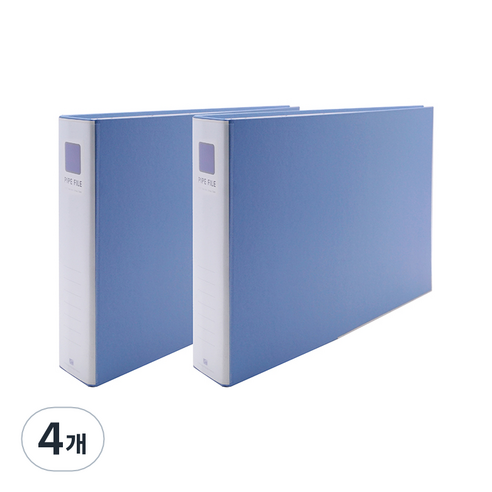 희망사무포인트 2공 파이프 바인더 A3 6X7 군 Br468E, 하늘색, 4개