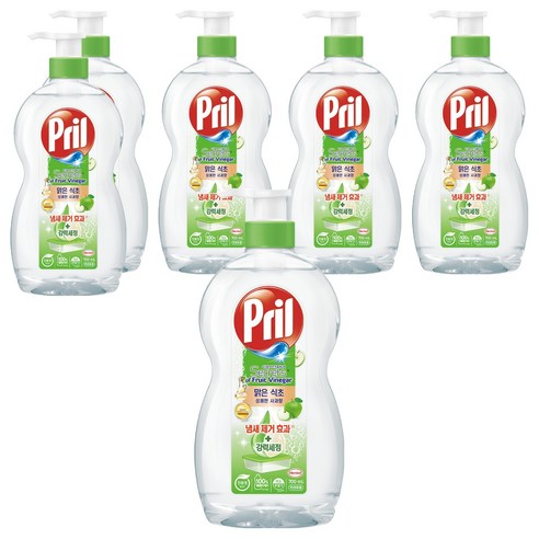 프릴 시크릿 오브 맑은식초 상쾌한 사과향 주방세제, 700ml, 6개