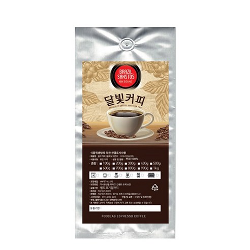 달빛커피 브라질 산토스 분쇄 커피, 핸드드립/커피메이커용, 500g, 1개