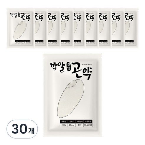 글로델 밥알 모양 곤약, 200g, 30개