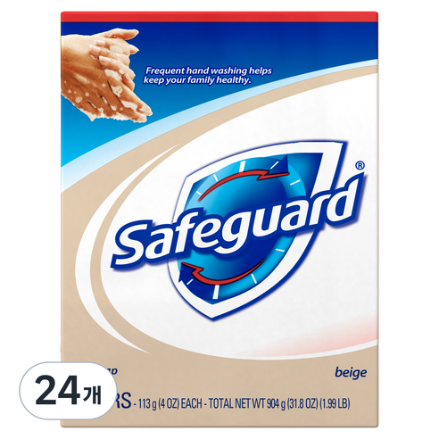 Safeguard 비누 베이지, 113g, 24개