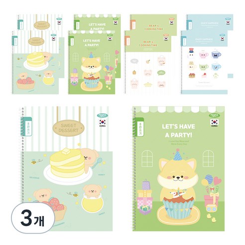 펜피아 1000 초등스프링 8칸쓰기 노트 10p, 랜덤발송, 3개