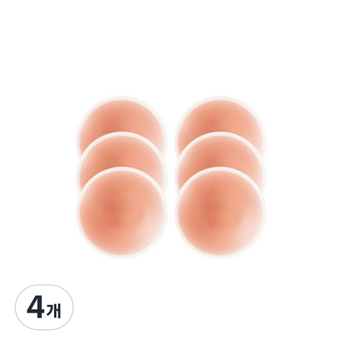 베아시스 실리콘 물놀이 틴케이스 니플 패치 원형 핑크 6p, 4개