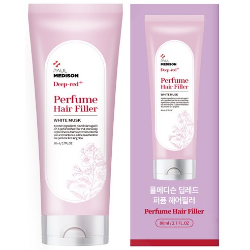 폴메디슨 고영양 단백질 딥레드 퍼퓸 헤어필러 화이트머스크향, 80ml, 1개