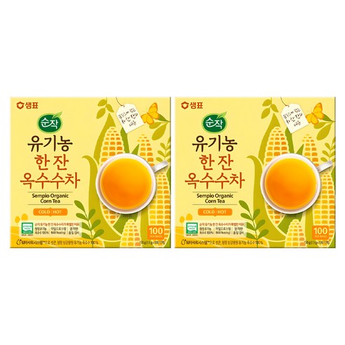 순작 유기농 한잔 옥수수차, 1.5g, 2박스, 100개입