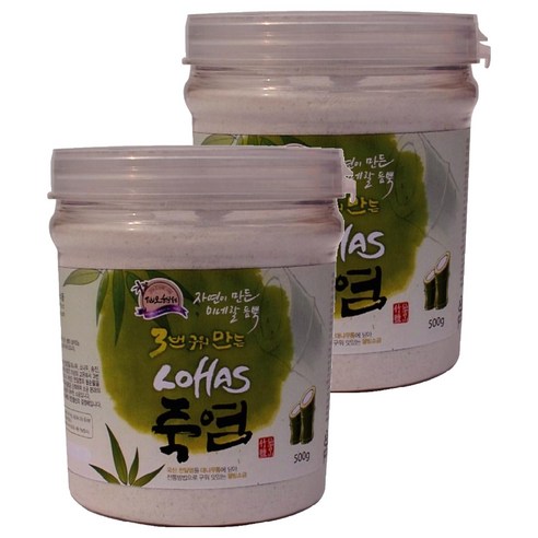 한국로하스식품 3번 구워 만든 로하스 죽염, 500g, 2개