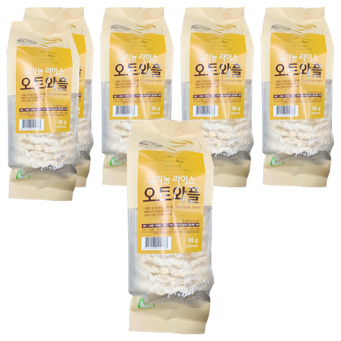 오가닉스토리 유기농 라이스 오트와플, 65g, 6개