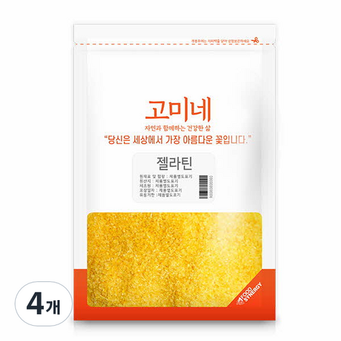 고미네 젤라틴, 300g, 4개