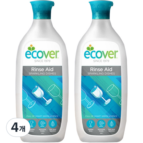 에코버 식기세척기용 린스, 500ml, 4개