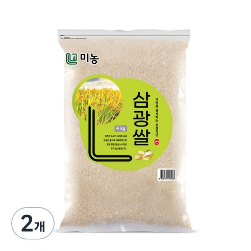 미농 삼광쌀 백미, 4kg, 2개