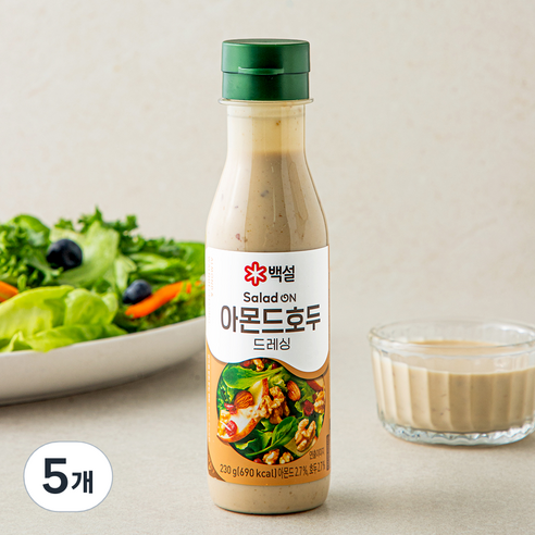 백설 아몬드 호두 드레싱, 230g, 5개