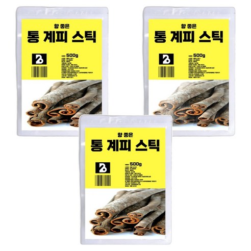 비니플랑센 향 좋은 통 계피 스틱, 500g, 3개