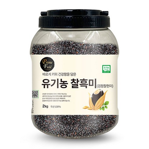 Prime Field 유기농 찰흑미 (검정찰현미), 2kg, 1개 2kg × 1개 섬네일