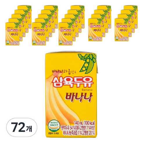 삼육두유 바나나, 140ml, 72개