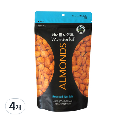 파라마운트팜스 원더풀 아몬드, 400g, 4개