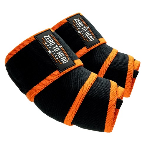 제로투히어로 히어로 헬스 팔꿈치보호대 양쪽 세트 Type2, 1세트, ORANGE