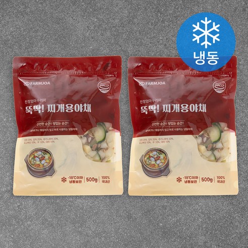 친정엄마꾸러미 뚝딱! 찌개용 채소 (냉동), 500g, 4개