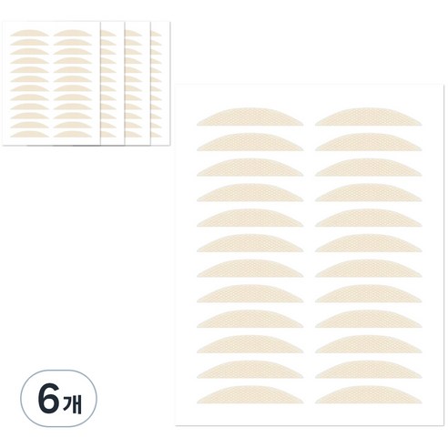 더분 깃털 라이트 단면 쌍꺼풀테이프 120p, 라이트B타입, 6개